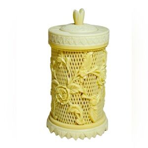 Vintage Plastic Hors-d’ouevres Mini Forks Set Ornate Decorative Holder